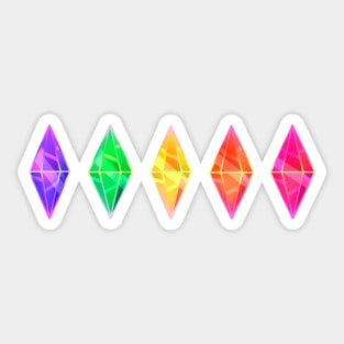 5 colors plumbob sims 4 Sticker